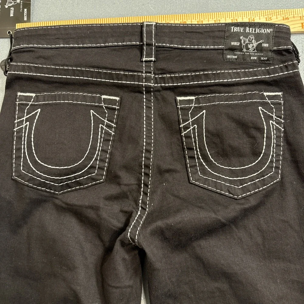 JEANS BOOTCUT True Religion BECCA Women's‎ 33 Mid Rise  NWT BLACK